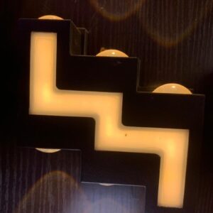 3 eye zigzag up and down wall lights