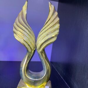 golden winged sculpture