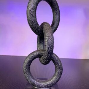 Modern Linked Ring Sculpture