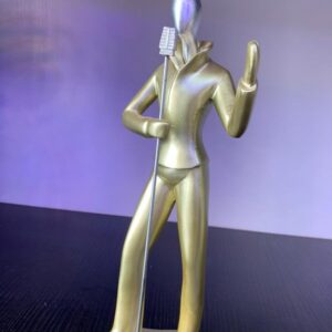Golden Singer Figurine
