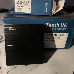 Zenith UK 1 Gang 2 Way Switch BLACK