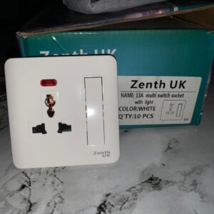 Zenith UK 13A Multi Switch Socket White