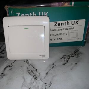 Zenth UK 1 Gang 2 Way Switch white