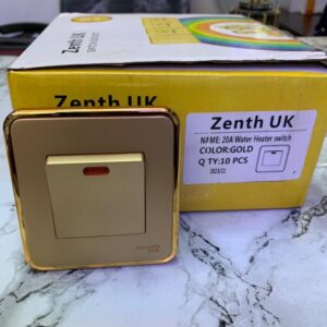 Zenith UK 20A Water Heater Switch GOLD