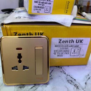 Zenith UK 13A Multi Switch Socket GOLD