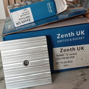 Zenth UK TV SOCKET SILVER