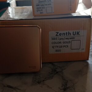 Zenth UK 1gang 2 way switch gold