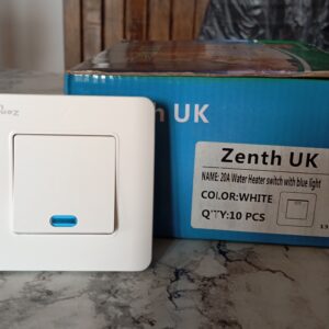 Zenth UK water Heater switch with blue light(white)